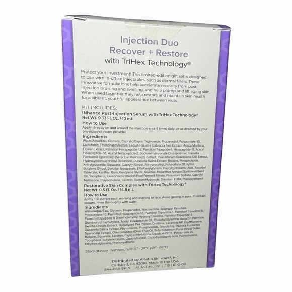 ALASTIN Skincare INJECTION DUO (RECOVER + RESTORE) 0.33 fl oz & 0.5 fl oz NIB - Picture 4 of 4